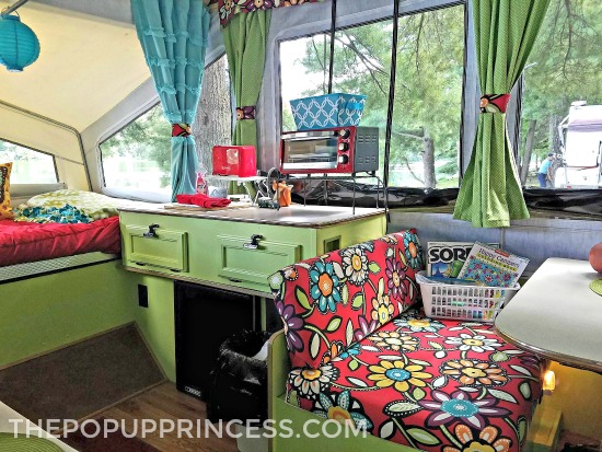 Painted Pop Up Camper Cabinets