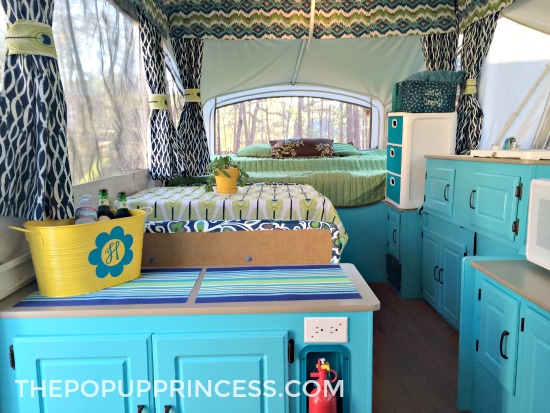 Painted Pop Up Camper Cabinets